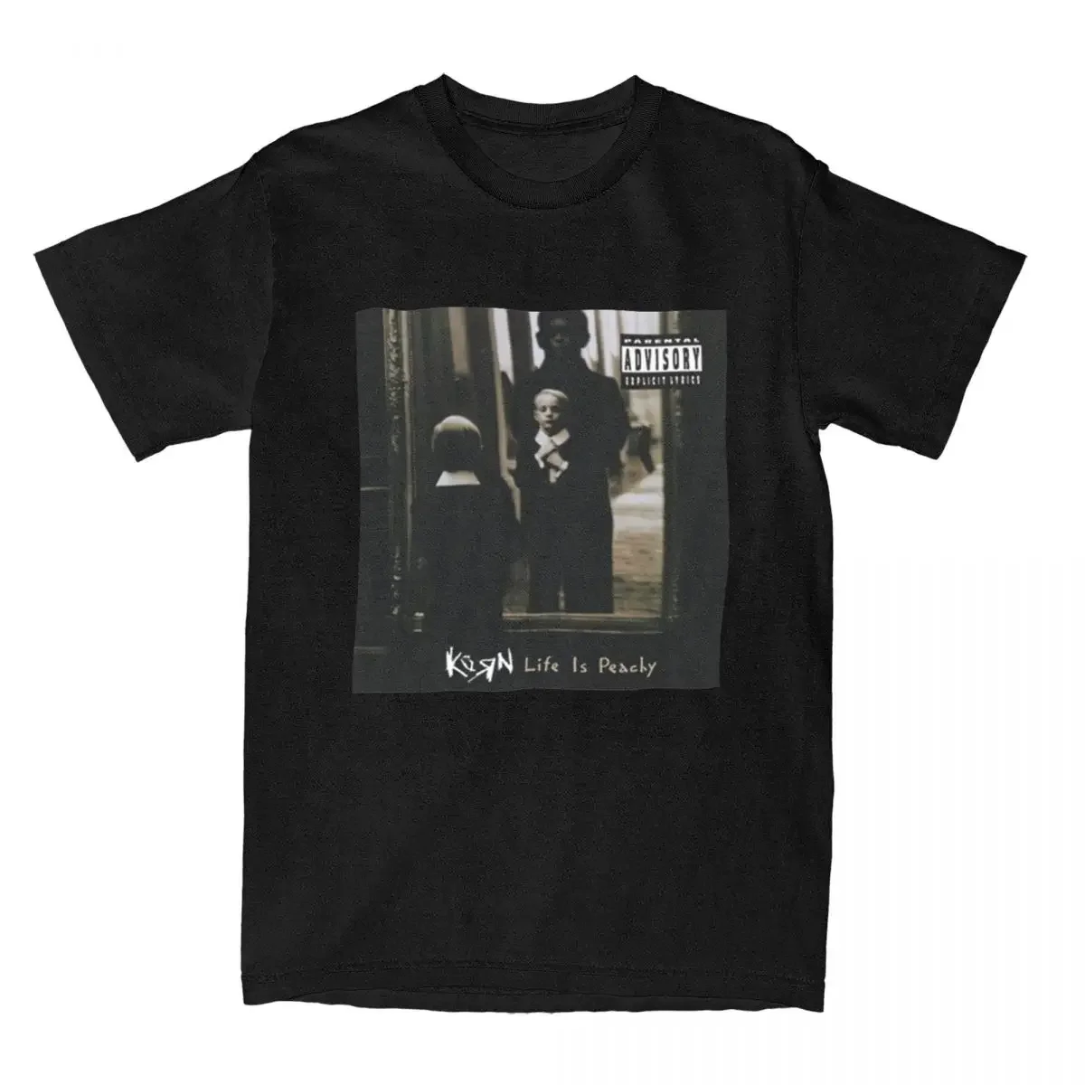 

Korn Life Is Peachy T Shirts Men Pure Cotton Vintage T-Shirts Round Neck Tees Short Sleeve Tops Birthday Gift