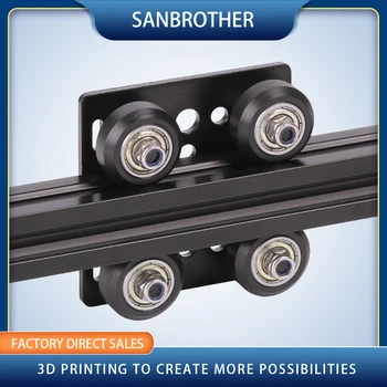 مجموعات لوحة جسرية Opensource V-openbuildd بكرة منزلق خاصة لعجلات أجزاء طابعة ثلاثية الأبعاد بعجلات من الألومنيوم ذات فتحة V لعام 2020/2040