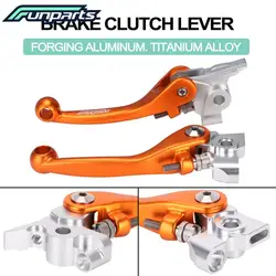 Funparts Forged Aluminum Titanium alloy Brake Clutch Lever For KTM EXC EXCF XC XCF XCW XCFW SX SXF 125 150 250 300 350 450 500