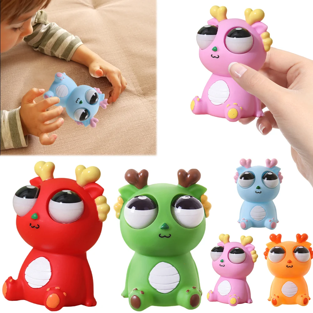 Creative Pop Up Sensory Toy Explosive Eye Dragon Toy Dinosaur Decompression Toy Squeezing Joy Squeezing Staring Eye Funny Toy