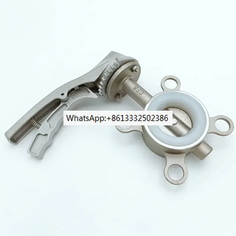 

Duck beak/aluminum alloy handle/wafer type/flange butterfly valve/304 stainless steel