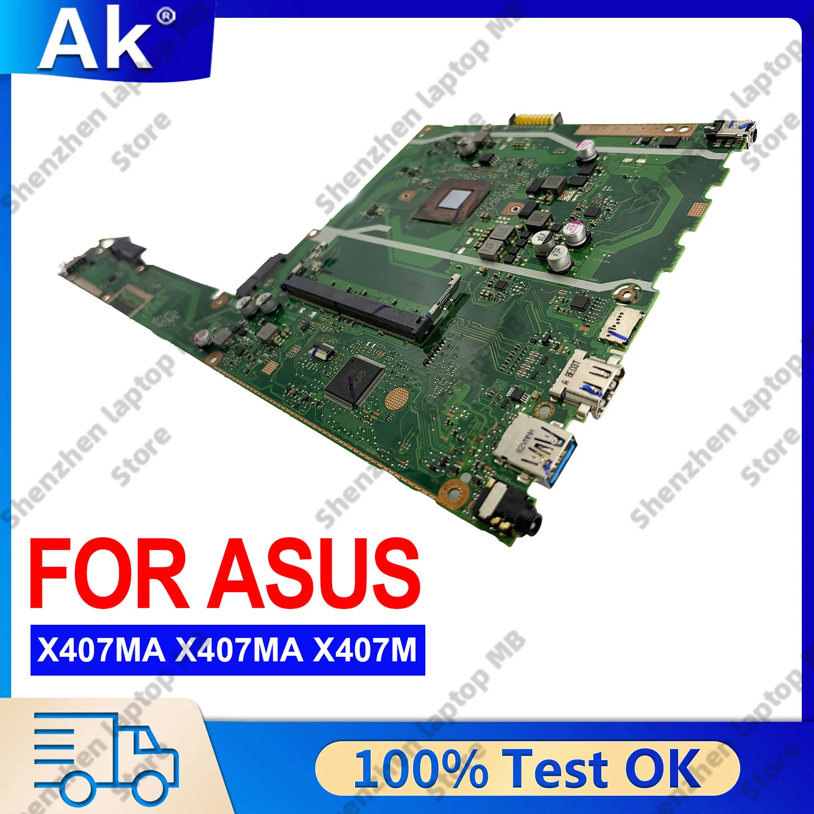 Für ASUS VivoBook X407M X407MA Notebook-Mainboard mit Celeron-CPU X407MA F407MA Y4000MA Laptop-Motherboard 100% getestet OK
