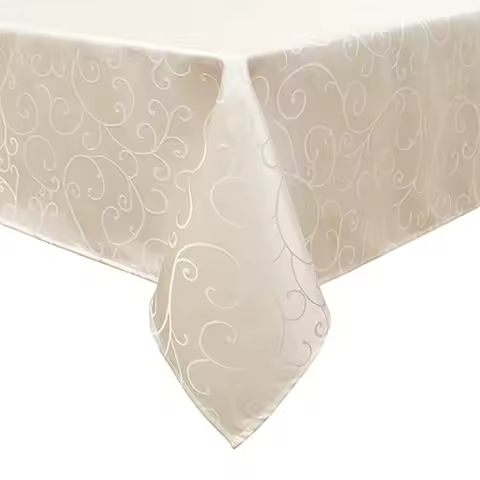 Homaxy Rectangle Table Cloths Easy Care Scratch-Resistant Kitchen Party Damask Tablecloths Washable Ornaments Diner Table Covers