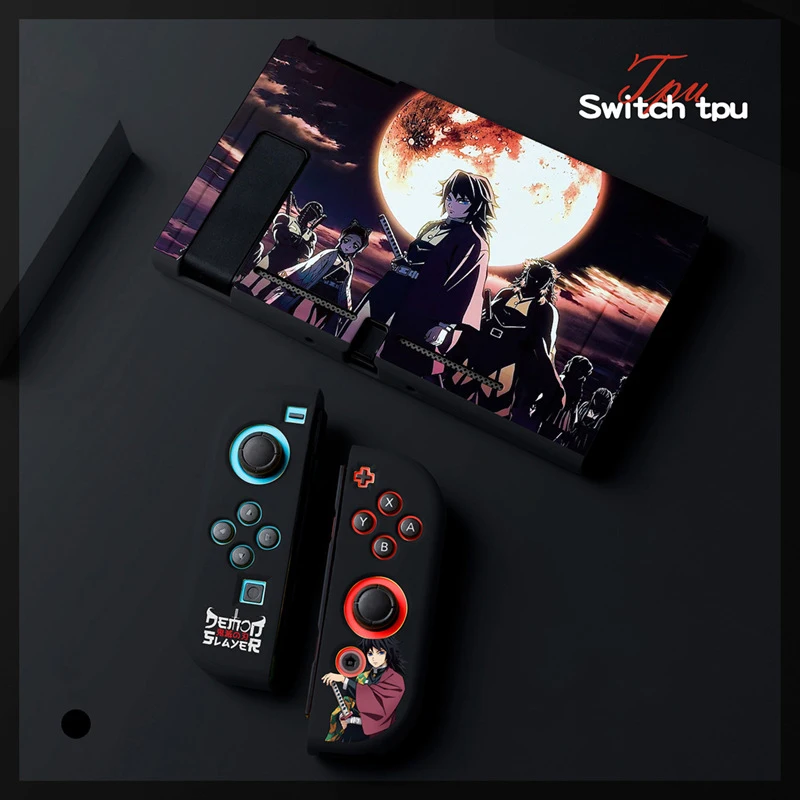 Anime Demon Slayer Tanjirou Nezuko TPU Soft Case for Nintendo Switch NS Game Console Controller JoyCon Split Protective Case