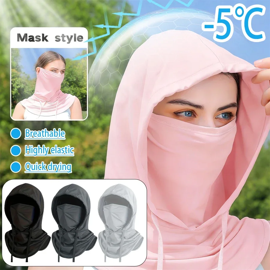 3-in-1 Sommer-Sturmhaube, Sonnenschutz, Atmungsaktive und Schweißableitende Eigenschaften, Schnelltrocknendes Material, für Outdoor-Aktivitäten