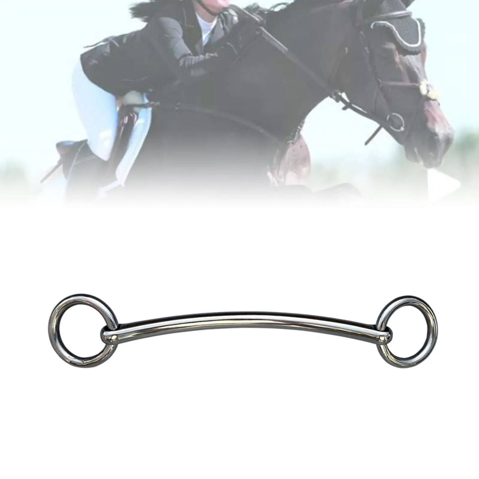 

Stainless Steel Pony Snaffle, Mouth Bit Equipment, Practical Pony Ring Snaffle Bit Horse Chew for Riding Outdoor Sports