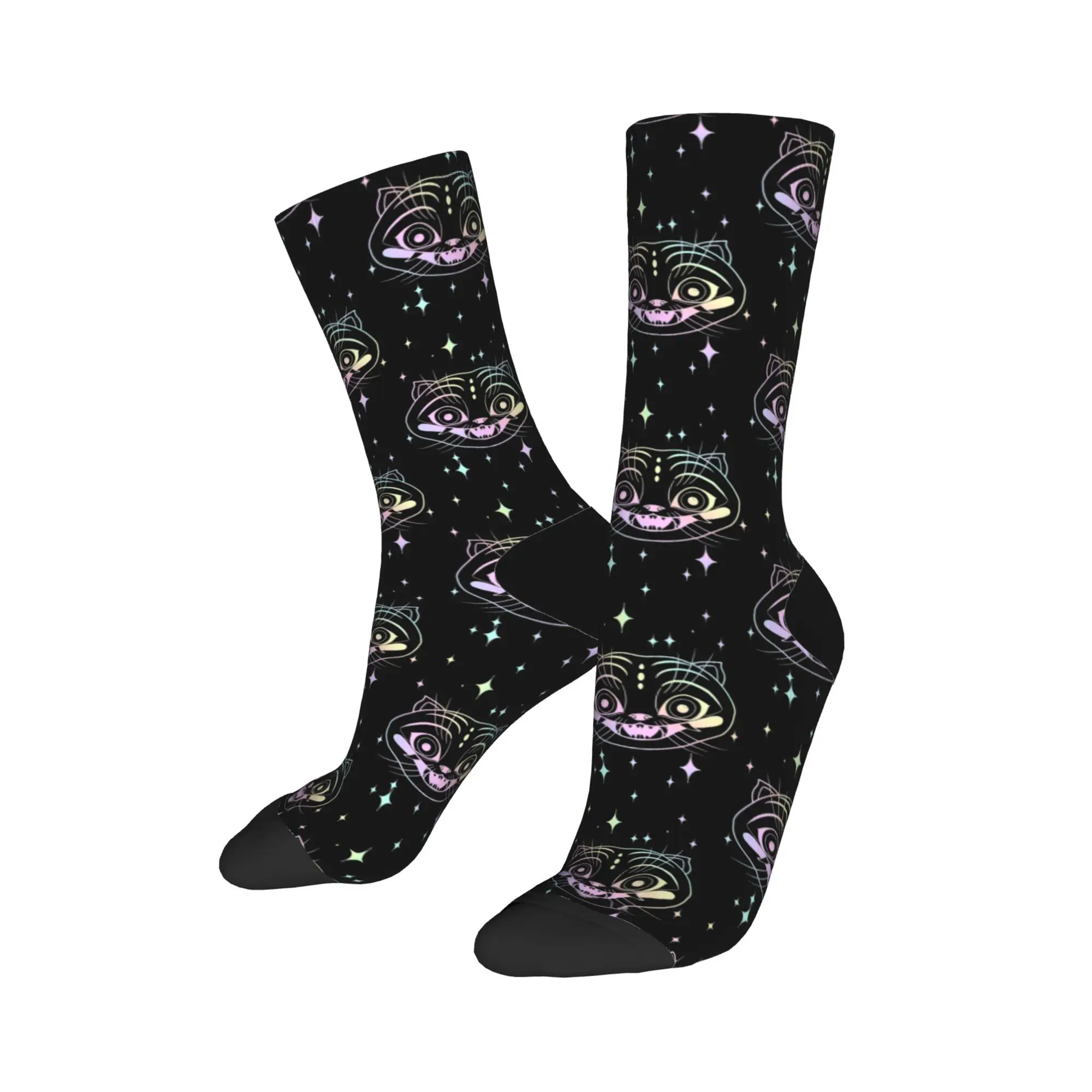 

Autumn Winter Harajuku Unisex Derpy the tiger K-pop Demon Hunters Huntrix Socks Sweat Absorbing Middle Tube Socks