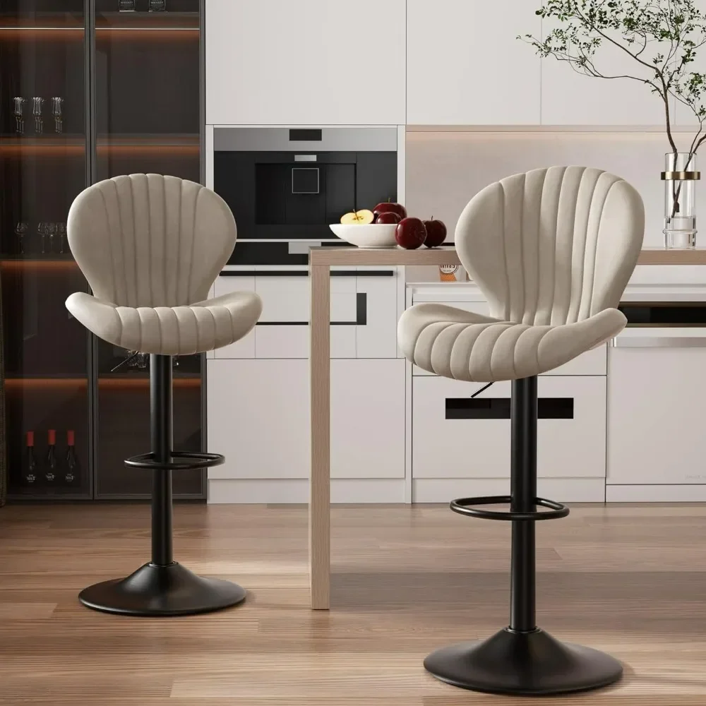 

Bar Stools Modern Swivel Bar Chairs, Barstools Counter Height with High Backrest, Easy 3-5 Minute Assembly for Bar