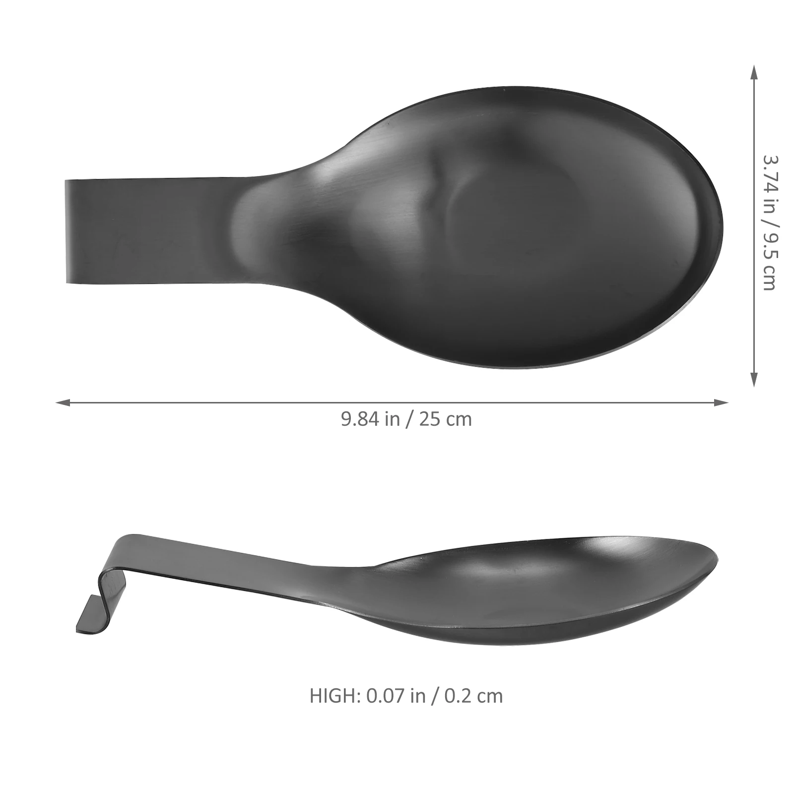 

Stainless Steel Spoon Rest Ladle Holder Black Thick Soup Pad Practical Kitchen Utensil ganizer Stable Base Dining Set Tableware