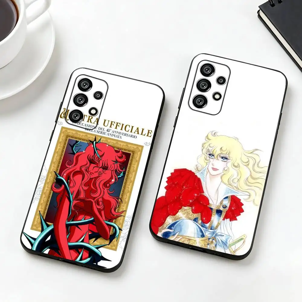 Rose of Versailles Manga lady Oscar  Phone Case Black Silicone Soft For Samsung S25,S24,S21,S22,S23,S30,Ultra,S20,Plus,Fe,Lite