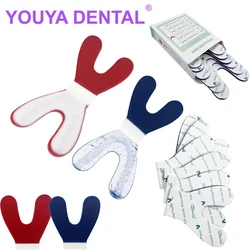 6books/Box Disposable Dental Full Mouth Articulating Paper Y Type Thick Thin Blue Red Bite Paper Dentistry Materials