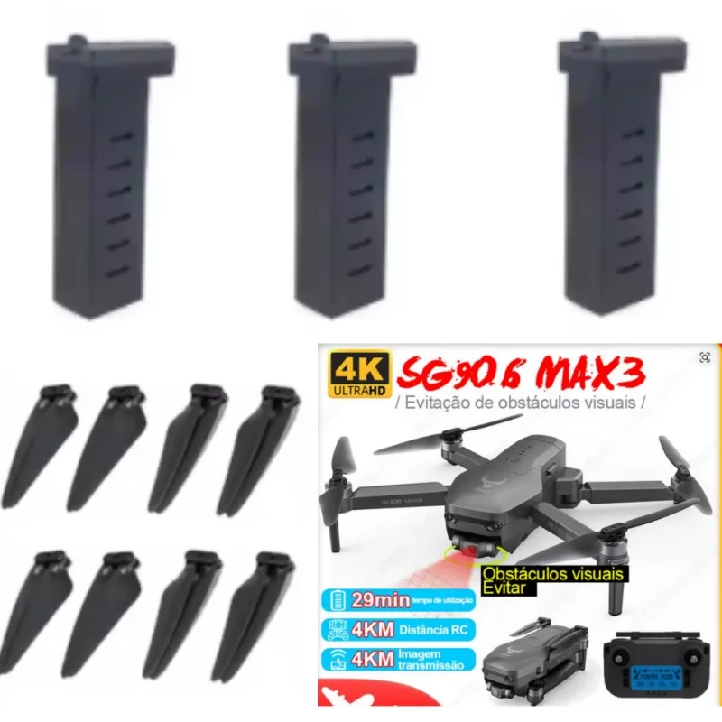 

SG906 MAX3 Drone Battery 11.4V 3000Mah /Propeller For SG906 MAX3 RC Drone Original Accessories SG906MAX3 RC Dron Battery Parts
