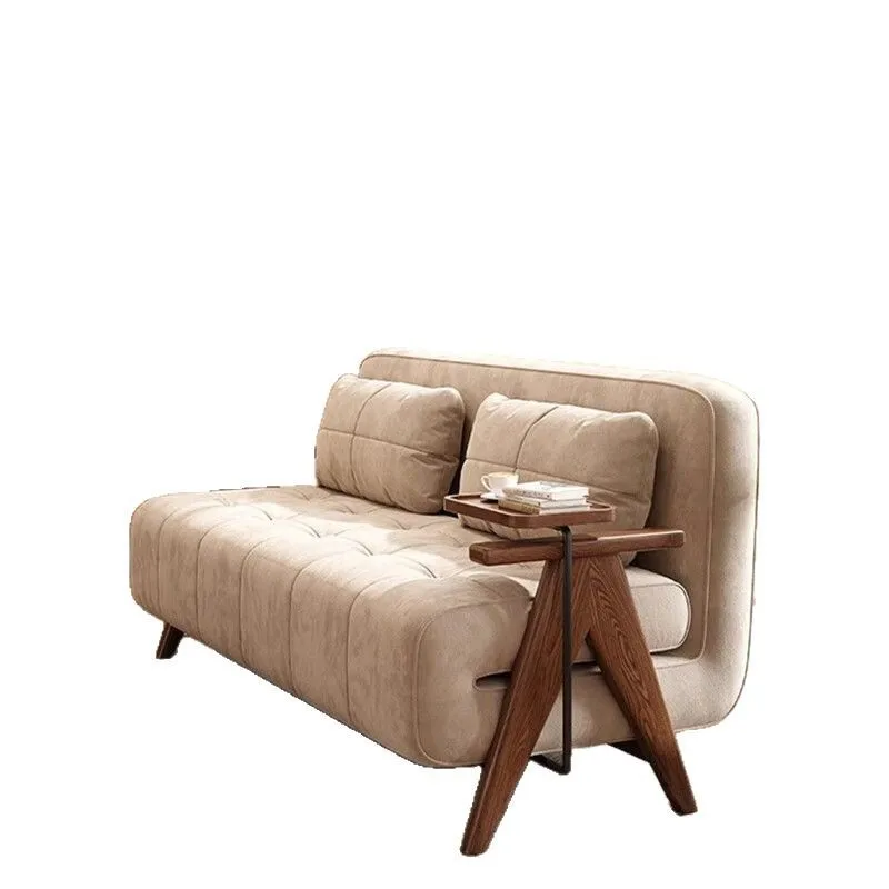 

Japanese-style solid wood sofa bed, sofa foldable, new living room multi-function, folding bed