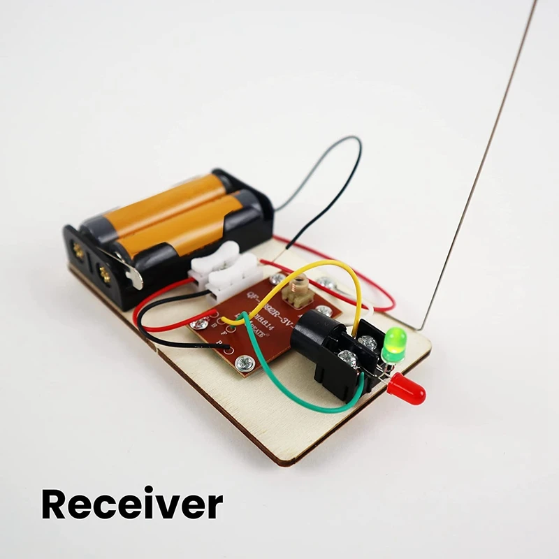 Kits de haste, aprender código morse, construir uma máquina de telégrafo, experimento de circuito elétrico, kit de eletricidade (sem bateria)