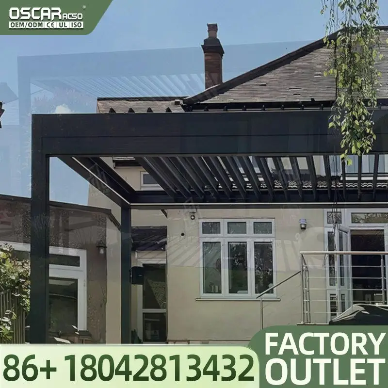 

3x3 3x4 4x4 4x6 Автоматические отдельно стоящие настенные арки для балкона и патио с боковыми и светодиодными фонарями Pergola