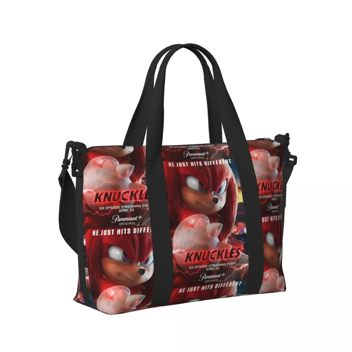 

Knuckles The Echidna S-Sonic-S T-The-S H-Hedgehog-S Beach Travel Bag Tote Bags for Gym Sport Women Shopping Duffle Shoulder Bag