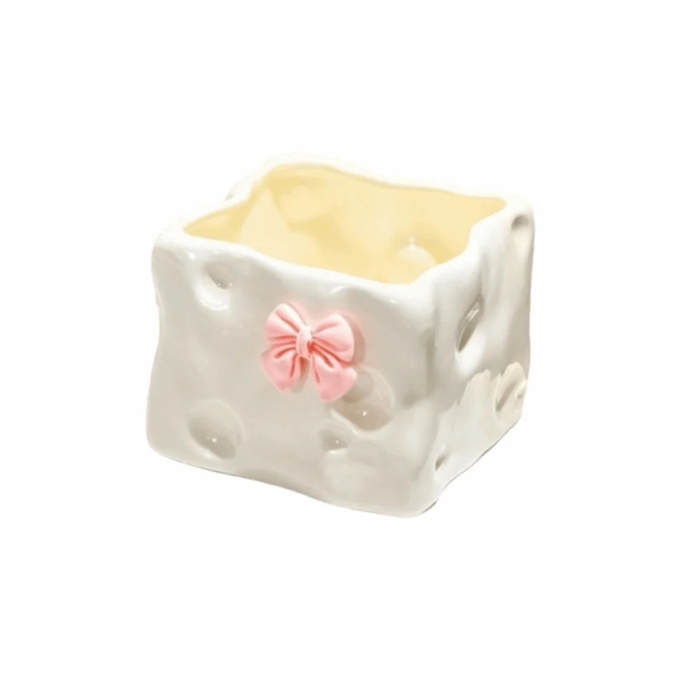 

Container Bow Ceramic Storage Box Square Place Toothbrush Makeup Holder Rabbit Creative Toilet Storage Box Office