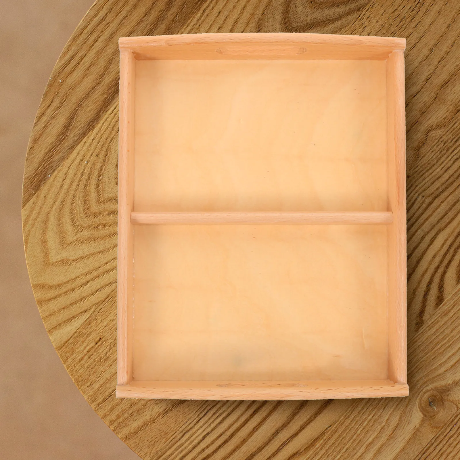 

Multifunctional Wooden Tray Natural Wood Storage Organizer With Handles For Kids Classroom Sensory Play Activity Craft