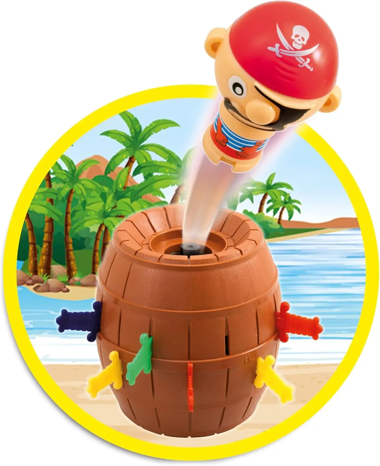 New Funny Pirate Barrel Toys Lucky Game Jumping Pirates Bucket Sword Stab Pop Up Tricky Toy Family Jokes For Child Kid Gift