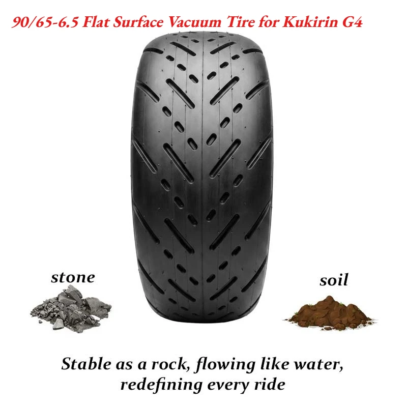 

CST 90/65-6.5 Flat Surface Vacuum Tire for Kukirin G4 11", Tubeless Tyre, Quiet Puncture-Proof Replacement for Scooter
