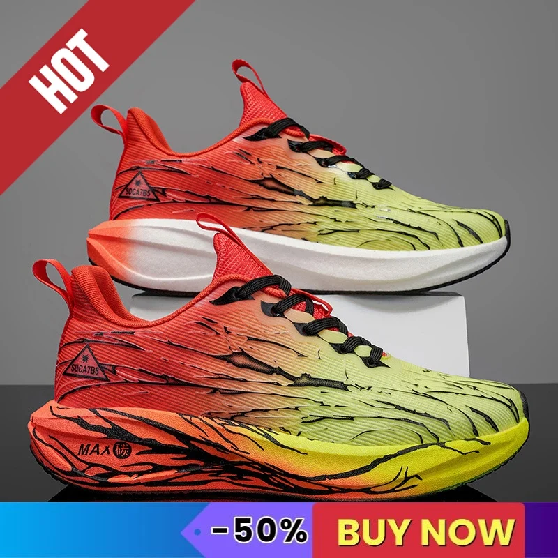 

Men Sports Running Shoes Sneakers Marathon Light Breathable Comfortable Women Athletic Training Sneakers Soft Sole Air Cushion