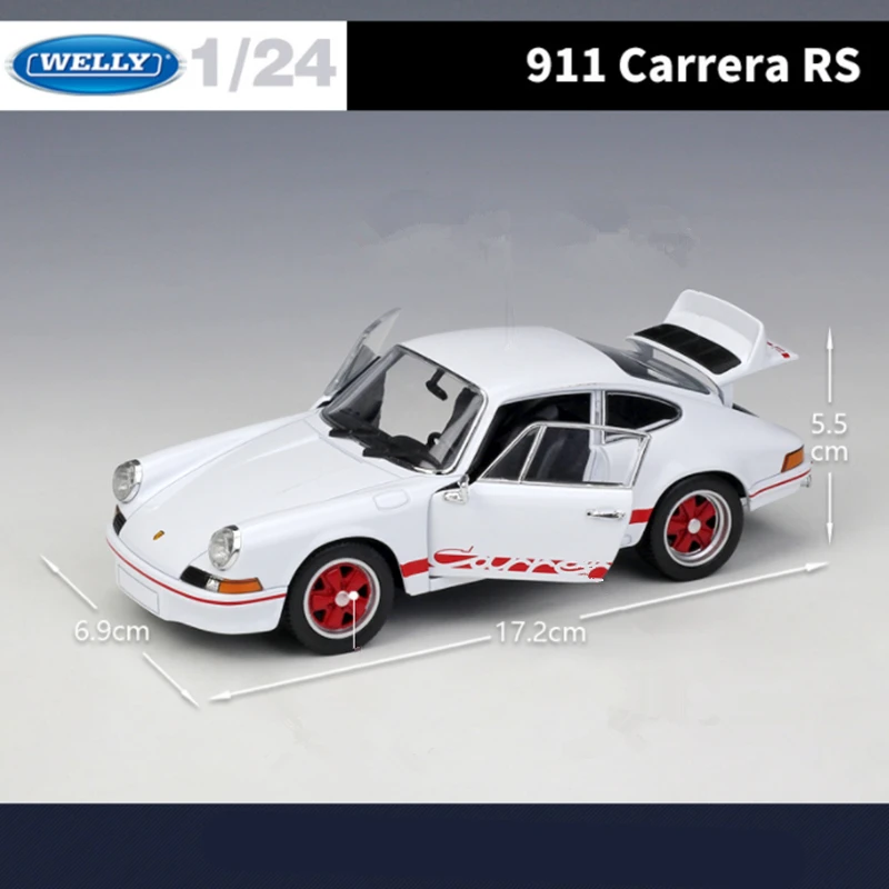 WELLY 1:24 Porsche 911 Carrera RS Alloy Sports Car Model Diecast Metal Toy Classic Racing Car Model Simulation Toy Gift