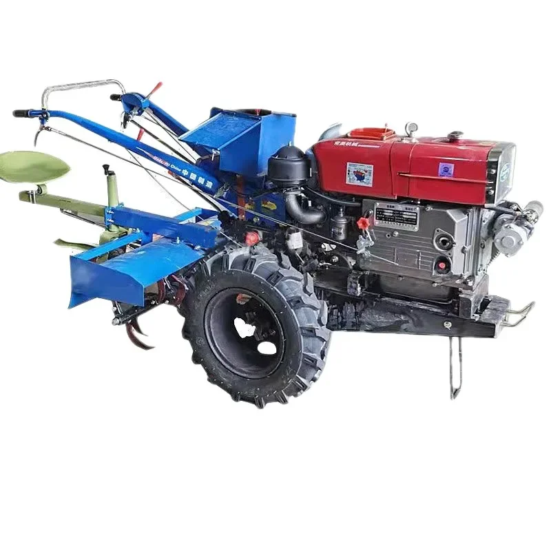 

China 10HP 12HP 15HP 20HP Hand Push Powered Power Tiller Two Wheels Walking Tractor Price