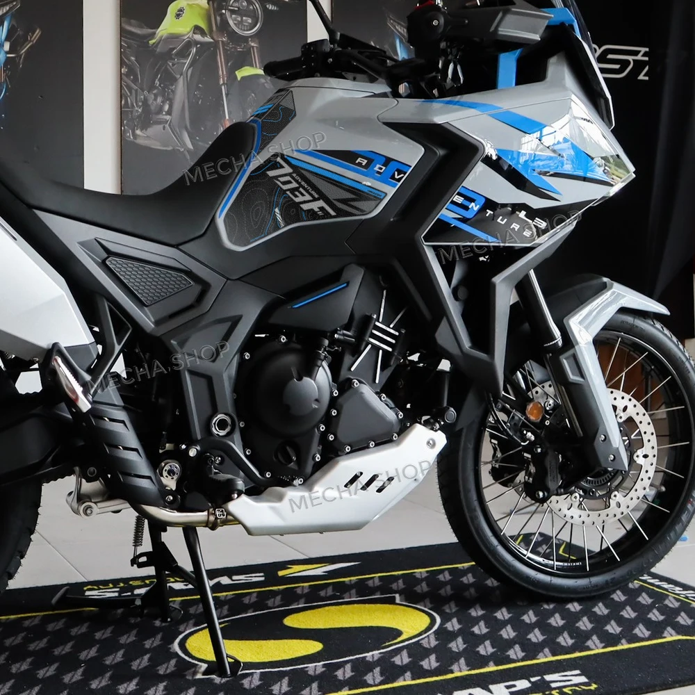 Защитная наклейка для мотоцикла Zontes 703F 2025, противоскользящая накладка на бак, боковая тяговая наклейка на бак