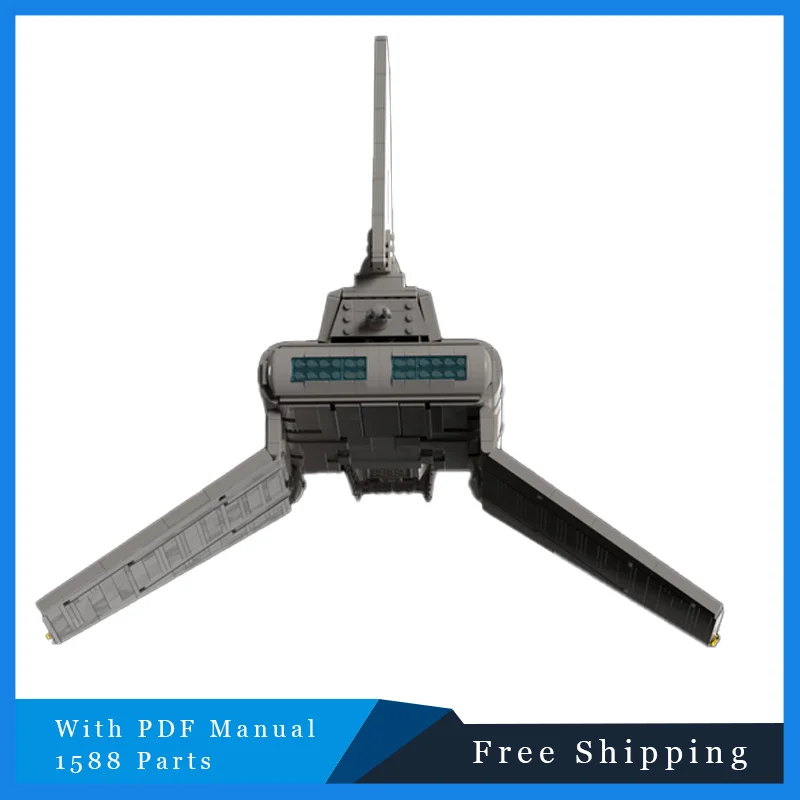 1588 parti Star Battle Series Bianco Cool Shuttle Mattoni da costruzione modulari Set di modelli per bambini Assemblaggio Display Giocattoli Regali del festival