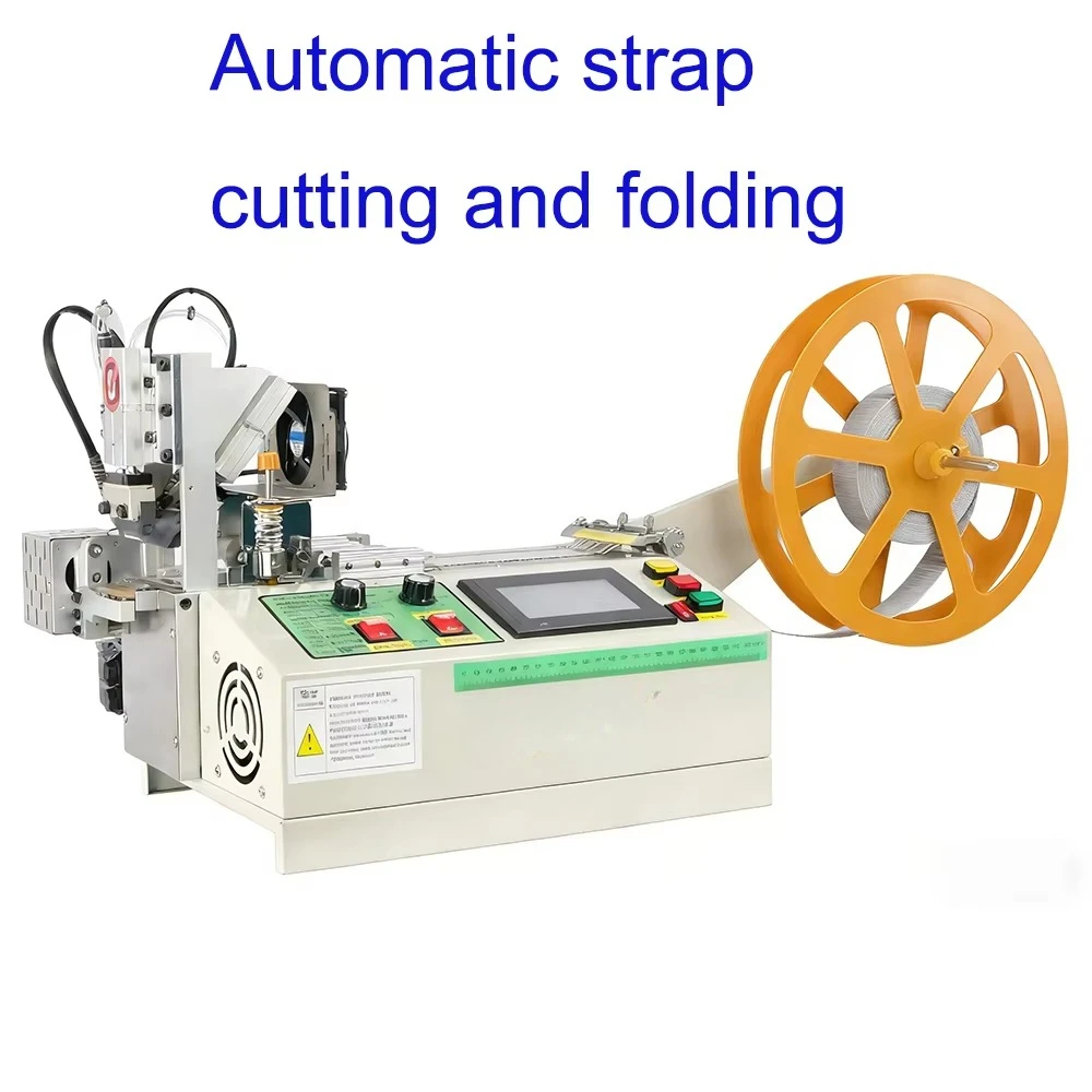 New Automatic Motor-Driven Strap Webbing Tape Belt Cutting and Folding Machine