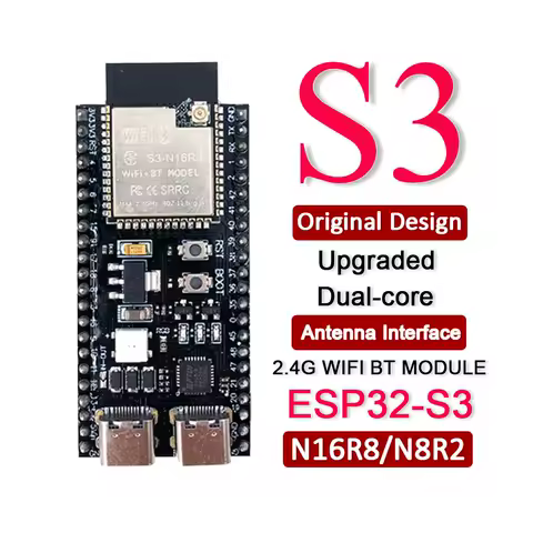ESP32 S3 16MB N16R8 Antenna Interface Development Board ESP32-S3 2.4G Wifi BT Module MCU ESP32-S3-WROOM1 SP32S3 44Pin Type-C