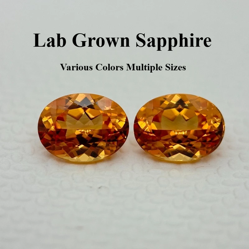 

Lab Grown Sapphire Oval Cut Various Colors Multiple Sizes for Diy Jewelry Making Selectable AGL Certificate