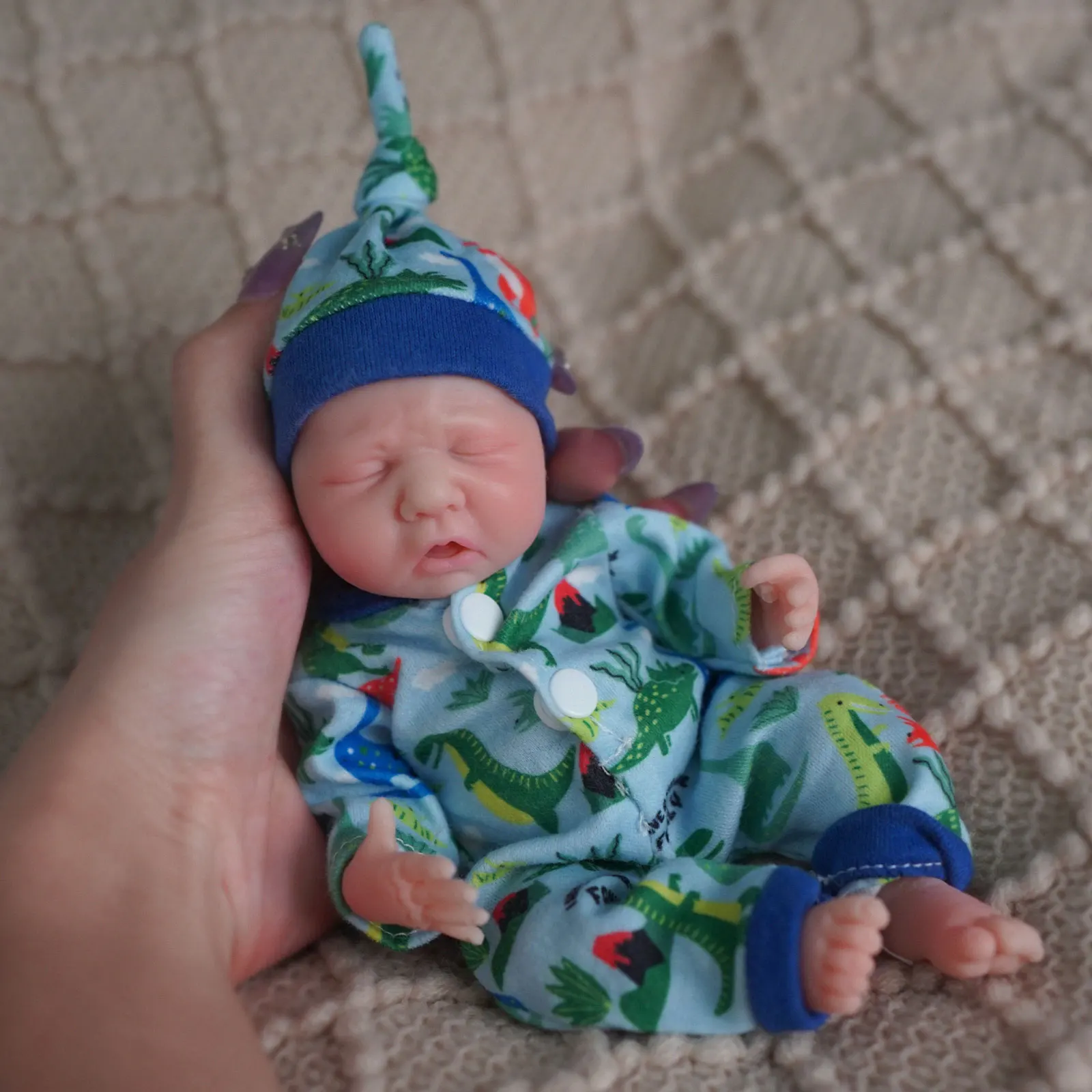 7" Micro Preemie Full Body Silicone Baby Doll Lifelike Mini Reborn Doll Surprice Children Anti-Stress - view 6