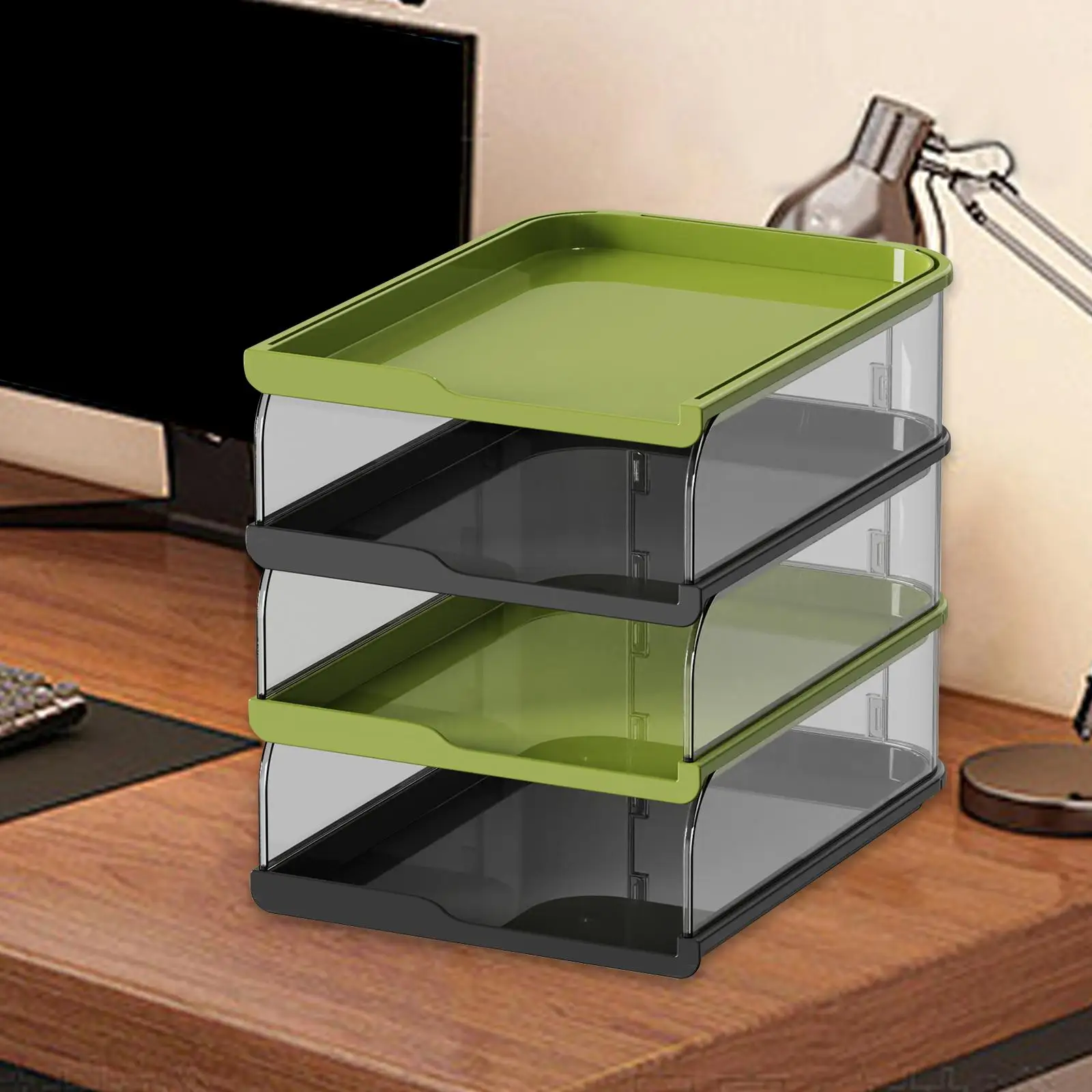 Desktop File Organizer Journal Organizer Multipurpose Desk Supplies File Folder Rack for Business Store Living Room Study Home