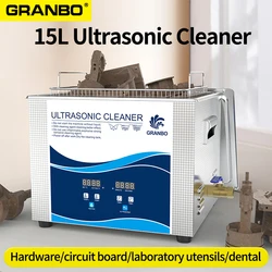 Digital Ultrasonic Cleaner 15L 540W Stainless Ultrasound Bath Carburetor Fuel Injector Aluminum Mould Fast Decontamination