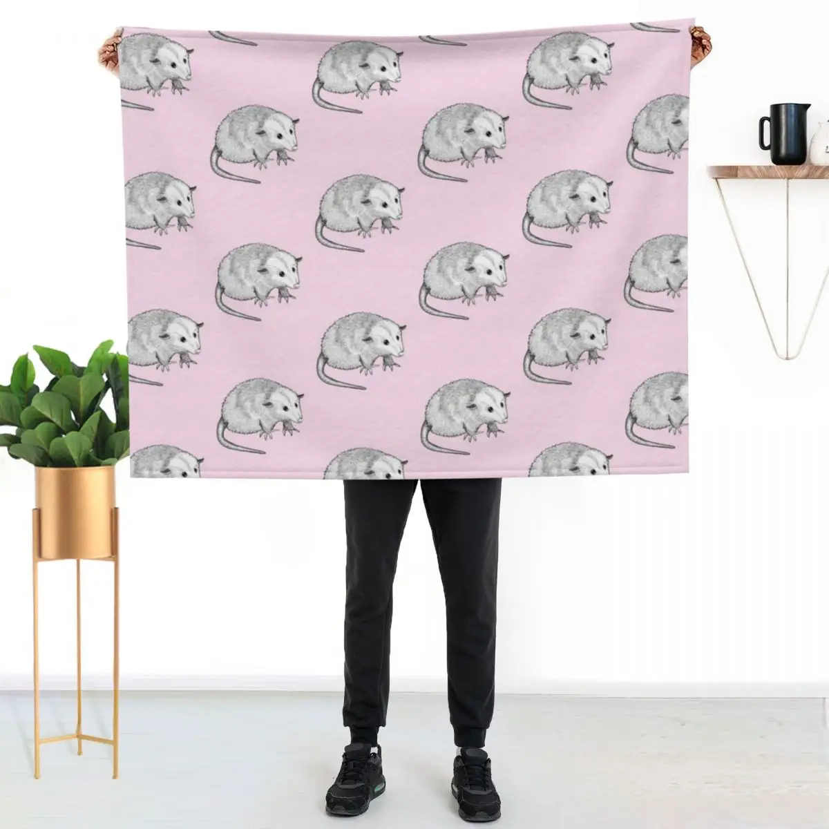 

Little Opossum Throw Blanket Flannel Fleece Soft Warm Throw Blanket