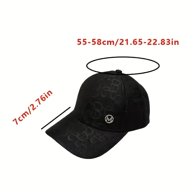 Women's Lightweight Summer Baseball Cap Adjustable Snapback Glittery Logo Breathable Casual Outdoor Hat
