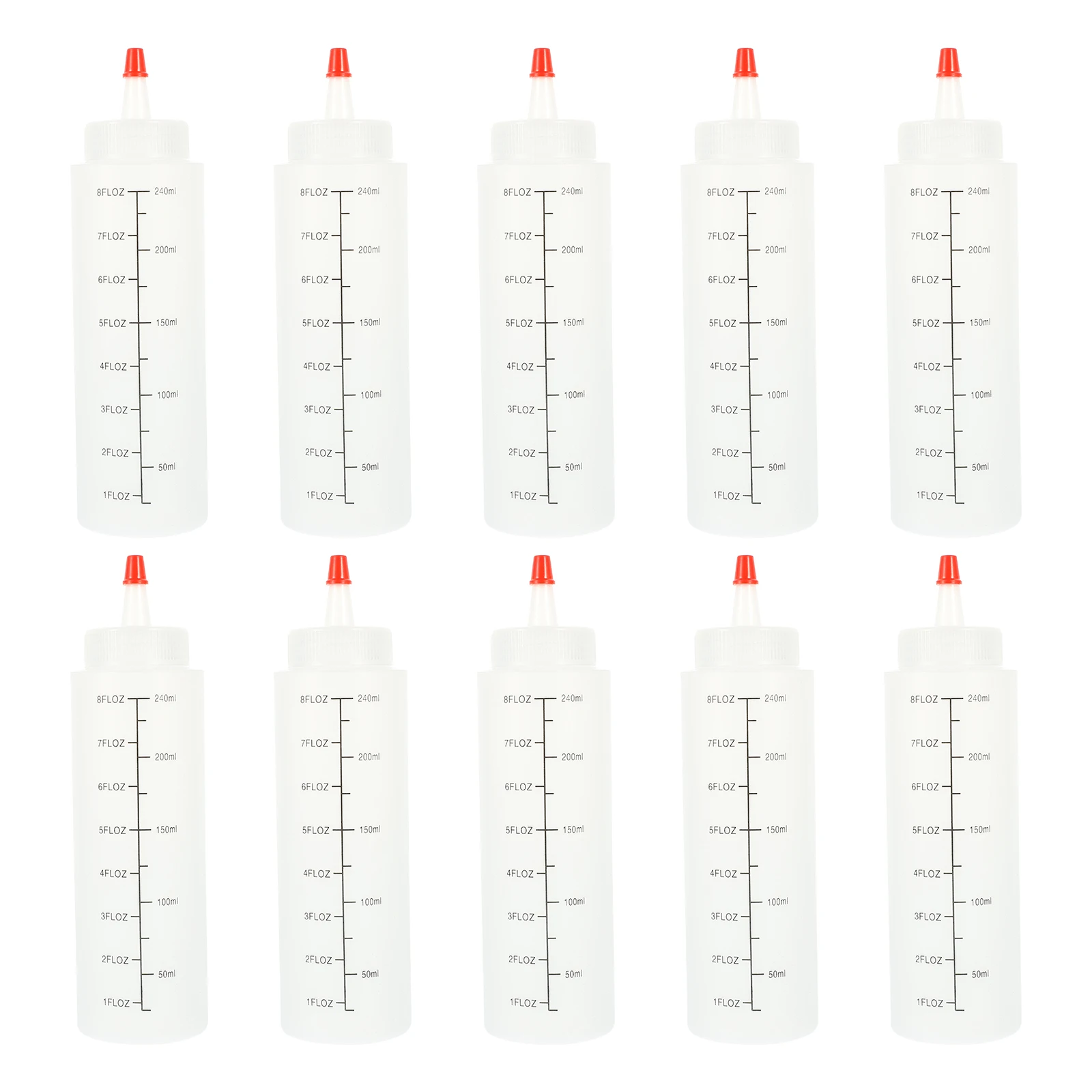 

10pcs Squeeze Bottles Food Grade Leak Proof Sauce Squeeze Bottle For Condiment Ketchup Salad Dressing Dispenser Storage