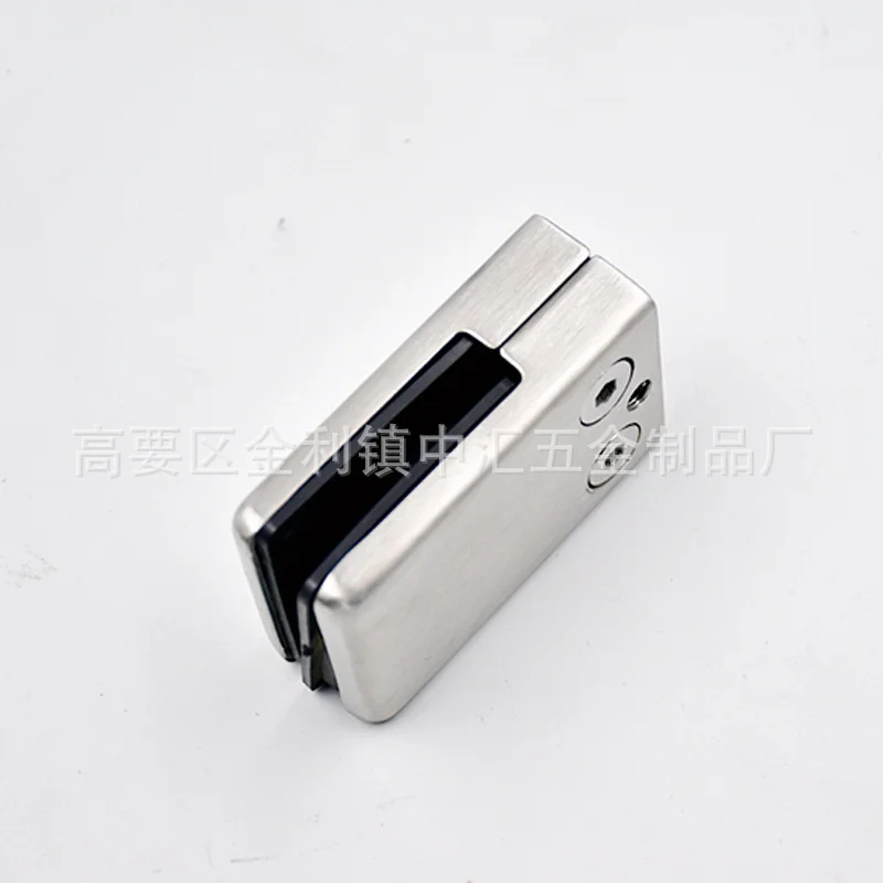 Stainless steel square flat railing fish mouth clip hole free fixing clip partition glass bracket accessory clip