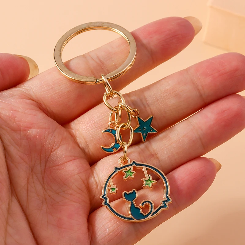 Aihua neue niedliche Schlüssel bund Emaille Tier Frosch Hund Ente Kaninchen Schlüssel bund für Frauen Handtasche Anhänger Zubehör DIY Schmuck Geschenke – Detail 26