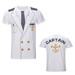 تي شيرت زي كابتن للرجال والنساء ، قمم تأثيري مضحكة ، زي بحري ، مثير أعلى 6 مبيعات للزي البحري - رقم 3