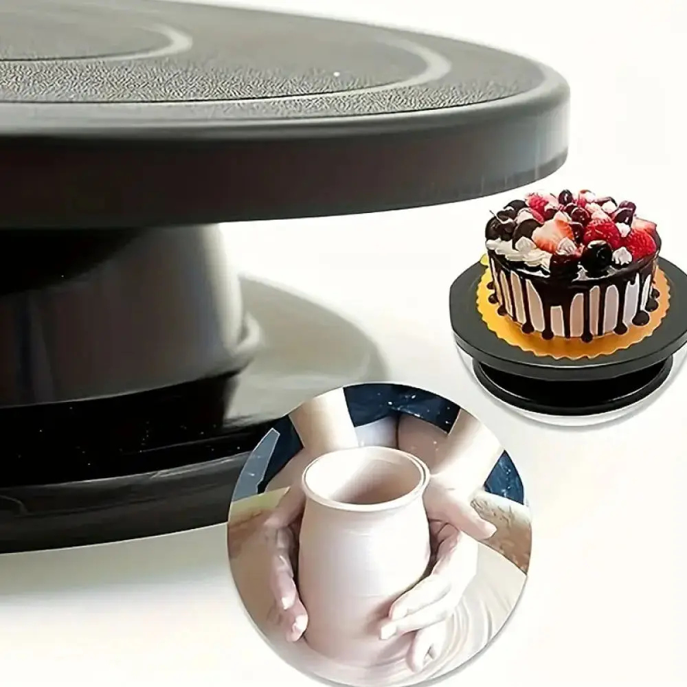 Premium Plastic Cake Turntable Rotating Platform For Baking Decorating Pastry Tools Kitchen Supplies With Spatula Kit