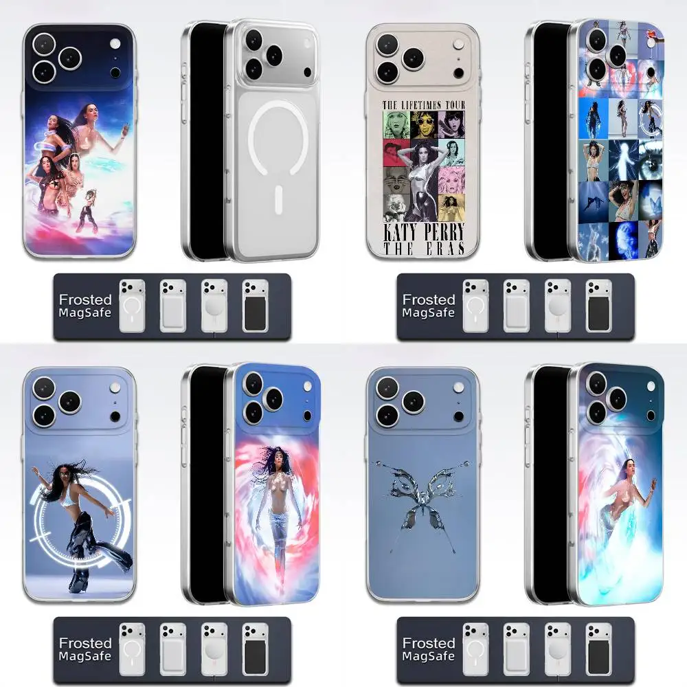 حافظة هاتف K-Katy P-Perry 143 WOMANS WORLD لهاتف iPhone 17,16,15,14,13,12,11,Pro,Max,Plus,E,Air,Mini Magsafe بلوري شفاف
