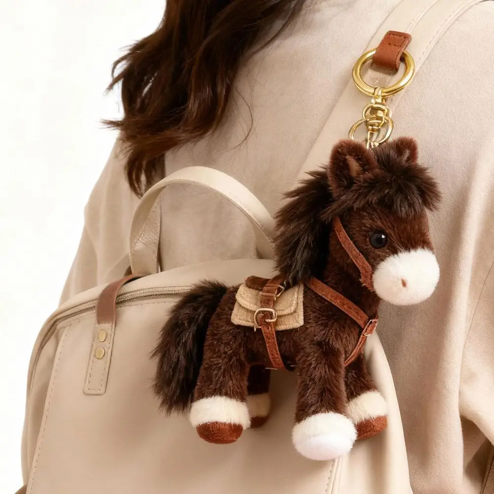 พวงกุญแจตุ๊กตาหมากรุกน่ารัก ตุ๊กตาสัตว์นุ่ม ของตกแต่งกระเป๋า จี้การ์ตูน แฟชั่นสำหรับกระเป๋าเป้ กระเป๋าถือ 2026