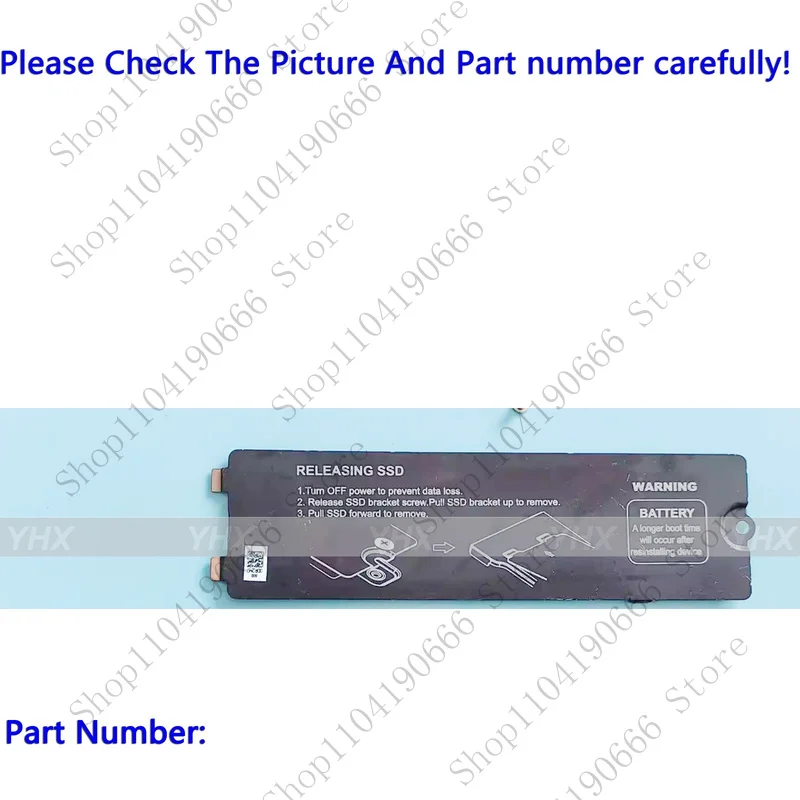 

GYX Новый для Dell Latitude 7310 7410 M.2 SSD-радиатор SATA-кронштейн DR2M7 0DR2M7.