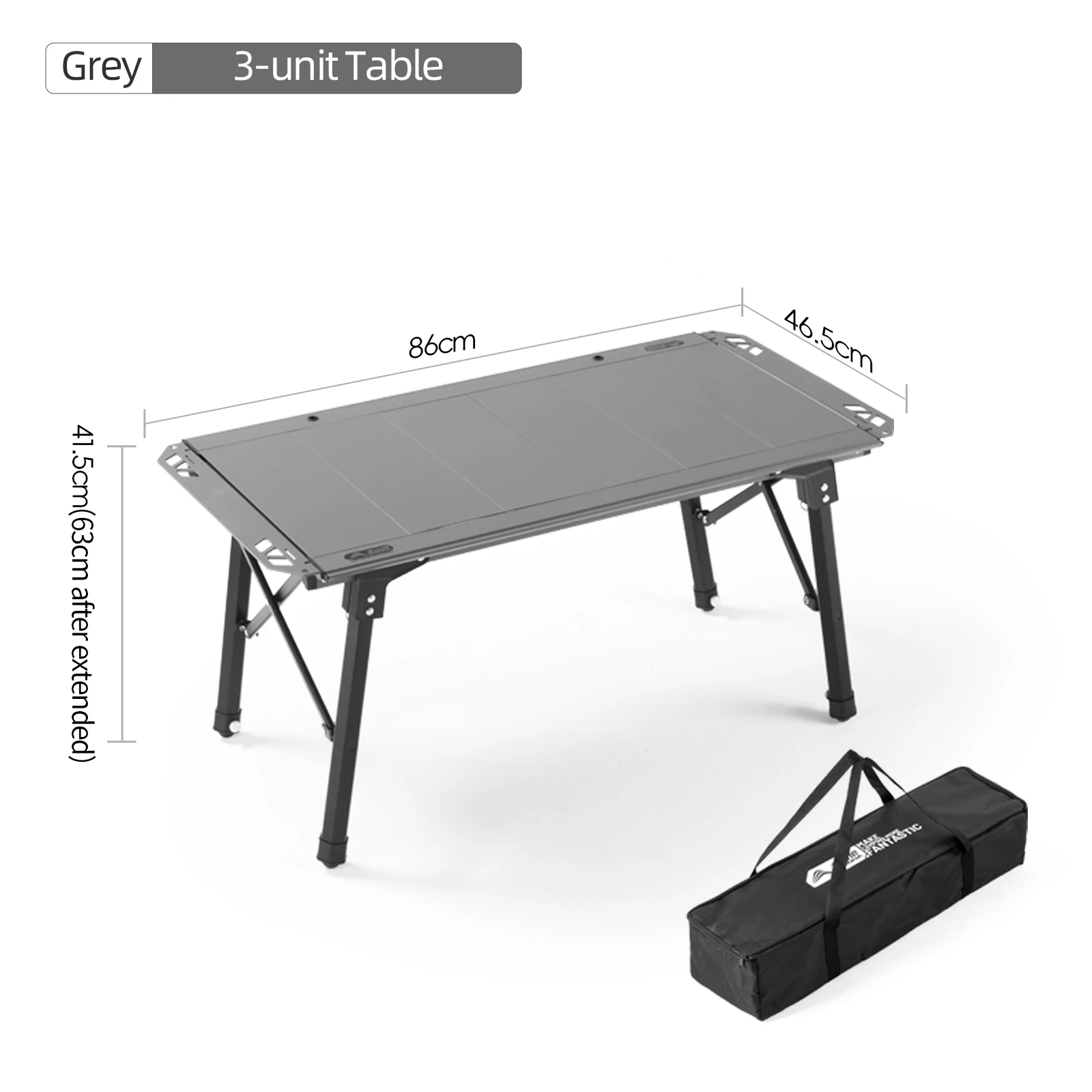 BISINNA Outdoor Camping IGT-tafel 3/5 eenheid Draagbaar opvouwbaar bureau van aluminiumlegering Multifunctioneel verstelbaar been BBQ-picknicktafel