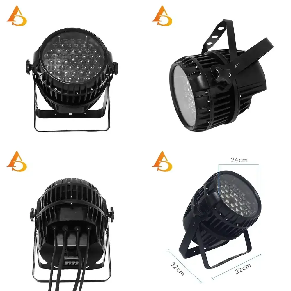 Светодиодный прожектор AICPOSE 54x3w с теплым белым светом и зумом для вечеринок, уличных мероприятий, водонепроницаемый, для сцены