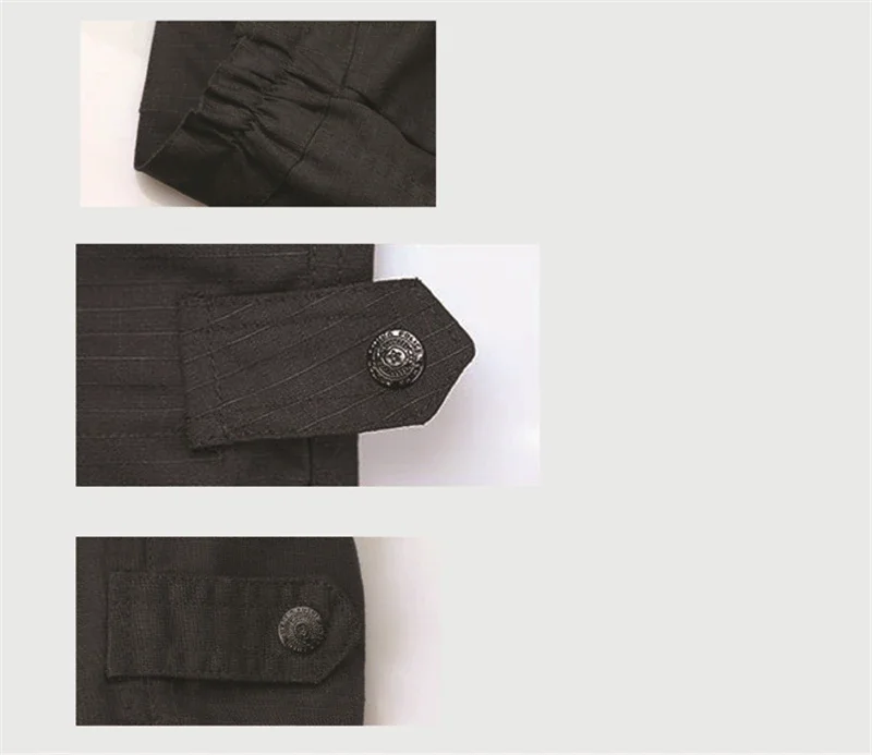 クールな良質の黒の制服シャツ & パンツ男性用セキュリティ作業フィールドトレーニングキャンプ登山