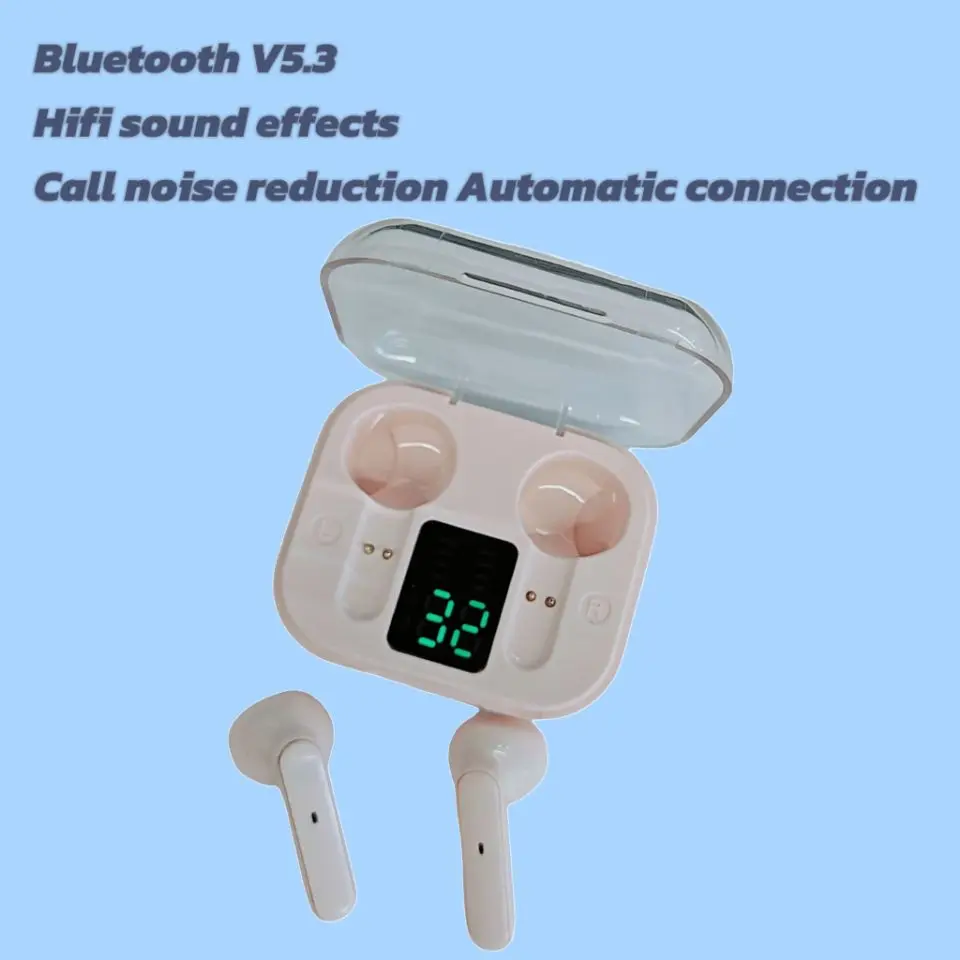 سماعة بلوتوث لاسلكية أصلية 1388 TWS بتصميم شفاف HIFI جودة صوت بلوتوث 5.3 لجميع الهواتف الذكية