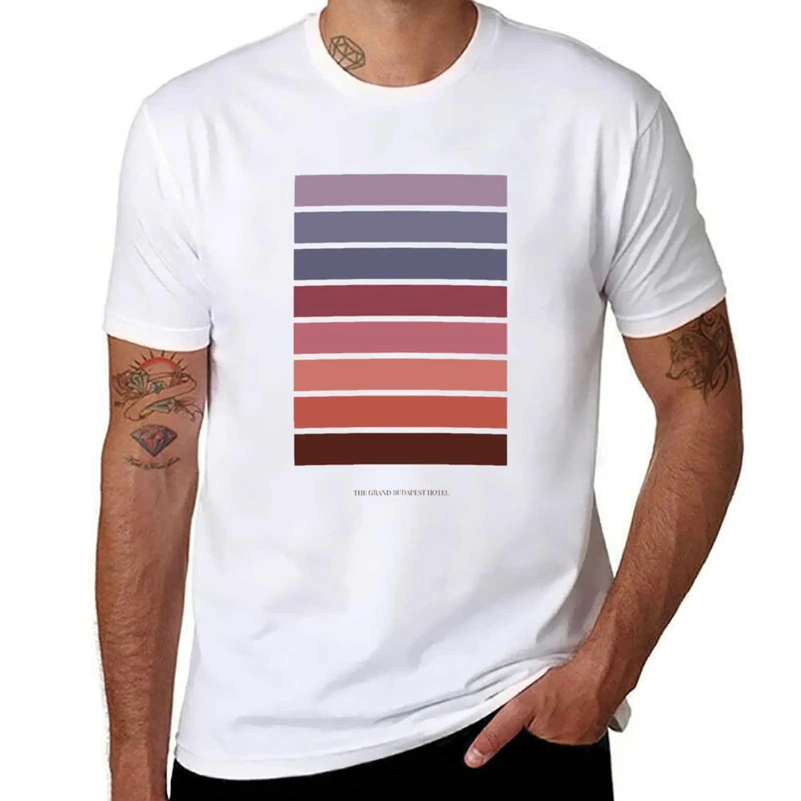 

The Grand Budapest Hotel Color Palette T-Shirt t shirts for man slim fit cotton t shirt pack T-Shirt
